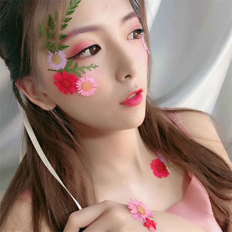 林小宅同款花瓣妆网红脸上脸部贴花花瓣仙女饰品眼角贴装饰干贴脸