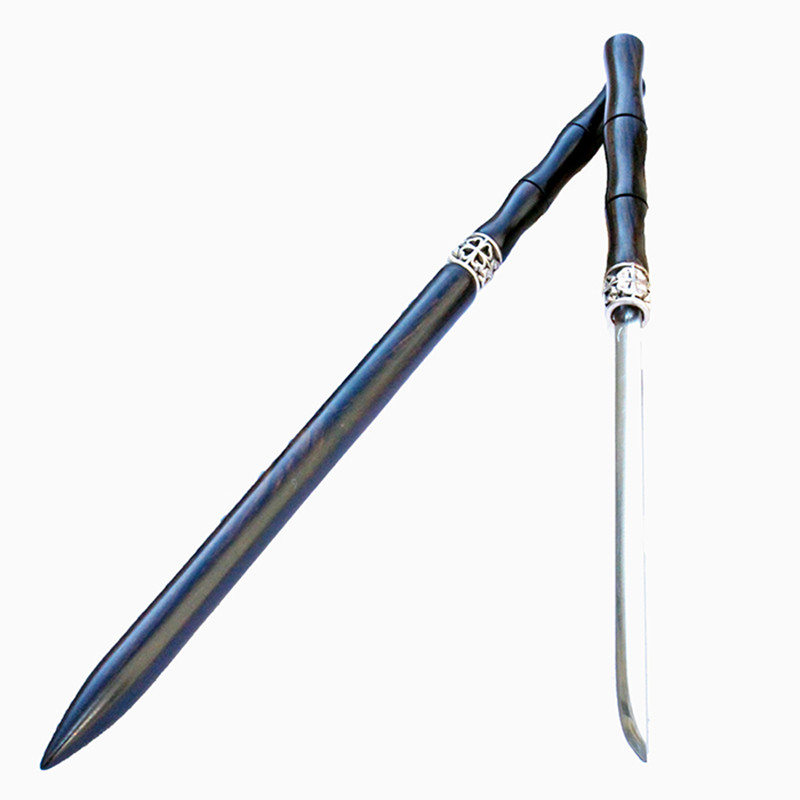 竹君藏剑簪刀簪檀木发簪防身中剑竹节簪汉配饰发饰