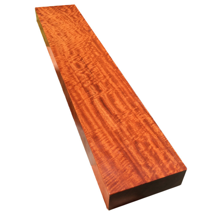 缅甸花梨木镇尺料金丝水波波纹整木方大果紫檀木雕