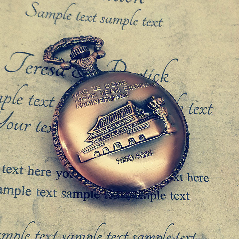 复古罗马石英怀表人物头像夜光发光怀表