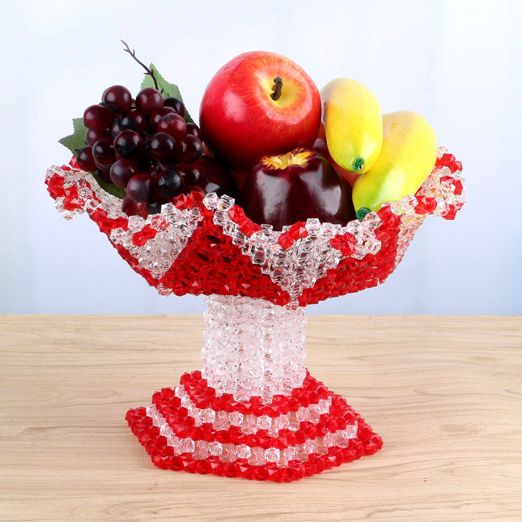 diy手工串珠莲花高脚水果果盘果篓材料包散其他diy饰品配件