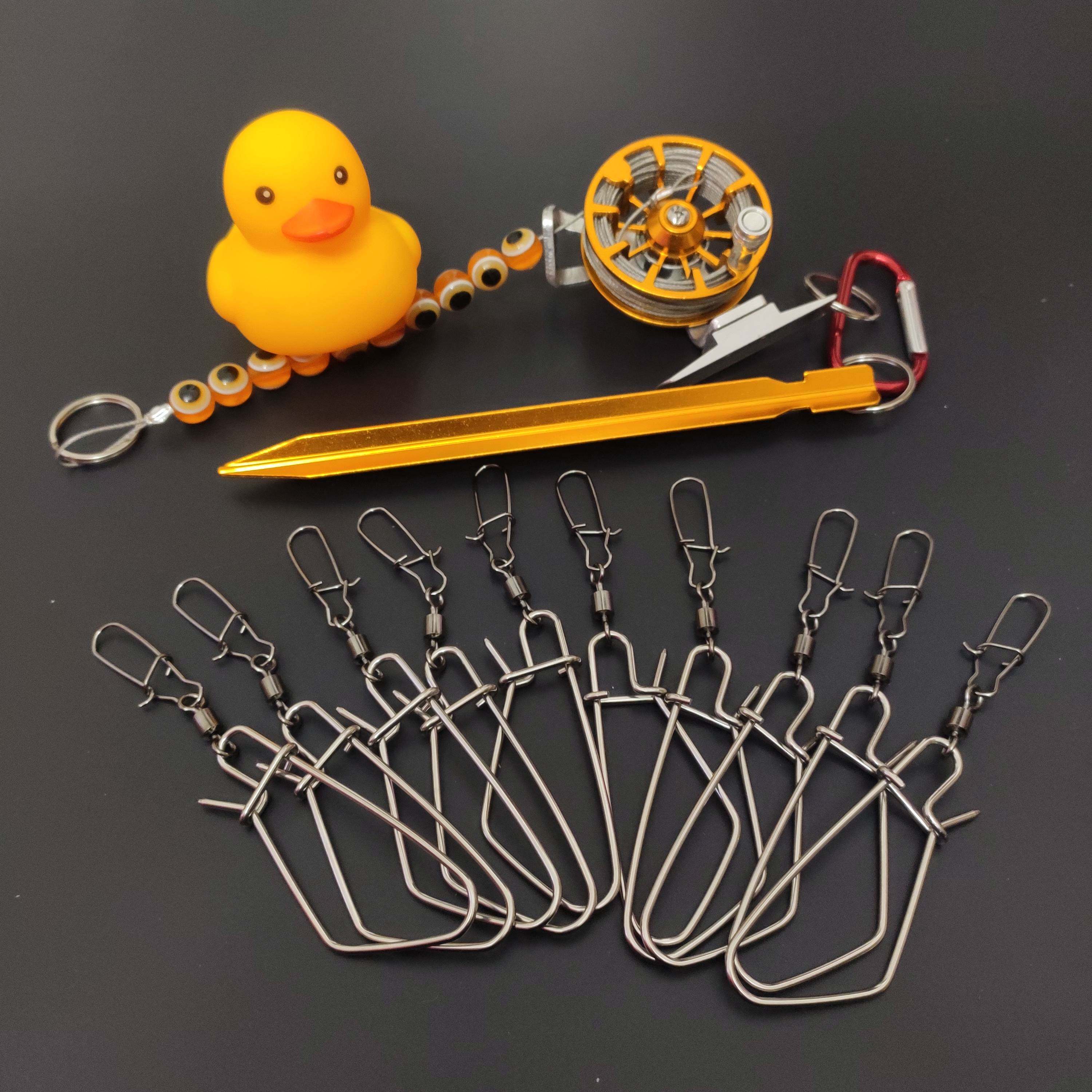 路亚活鱼锁扣便捷扣鱼环个性鱼扣diy配件养鱼扣鱼扣带10扣不锈钢