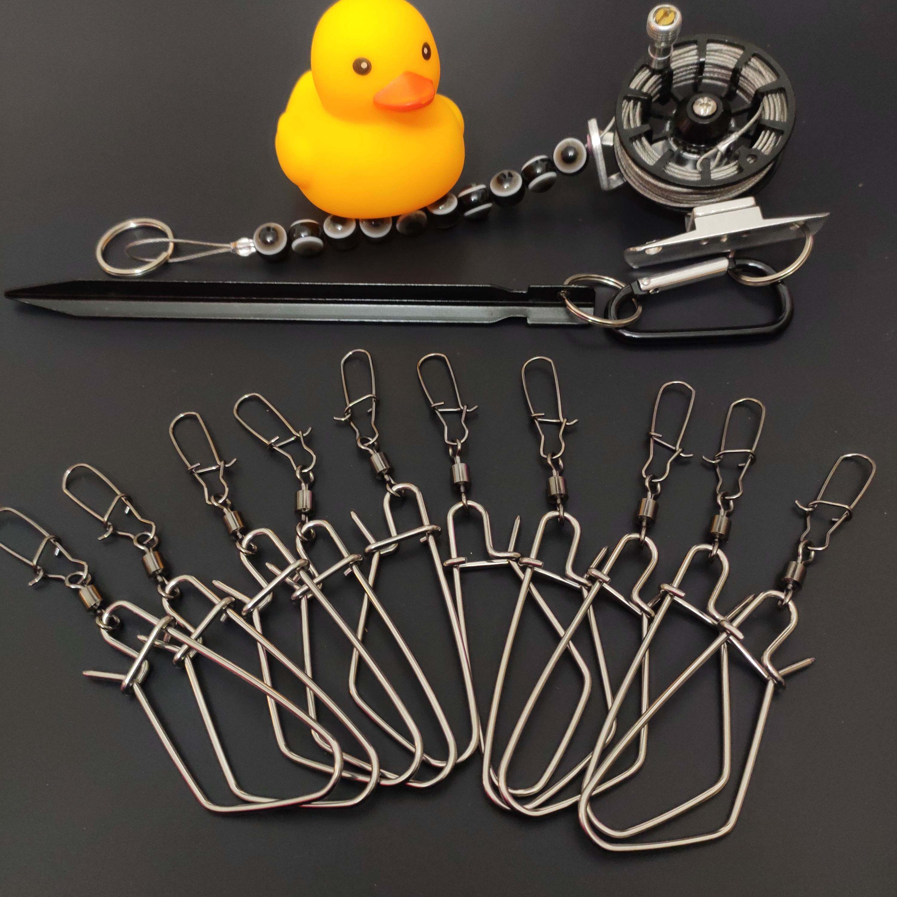 路亚活鱼锁扣便捷扣鱼环个性鱼扣diy配件养鱼扣鱼扣带10扣不锈钢