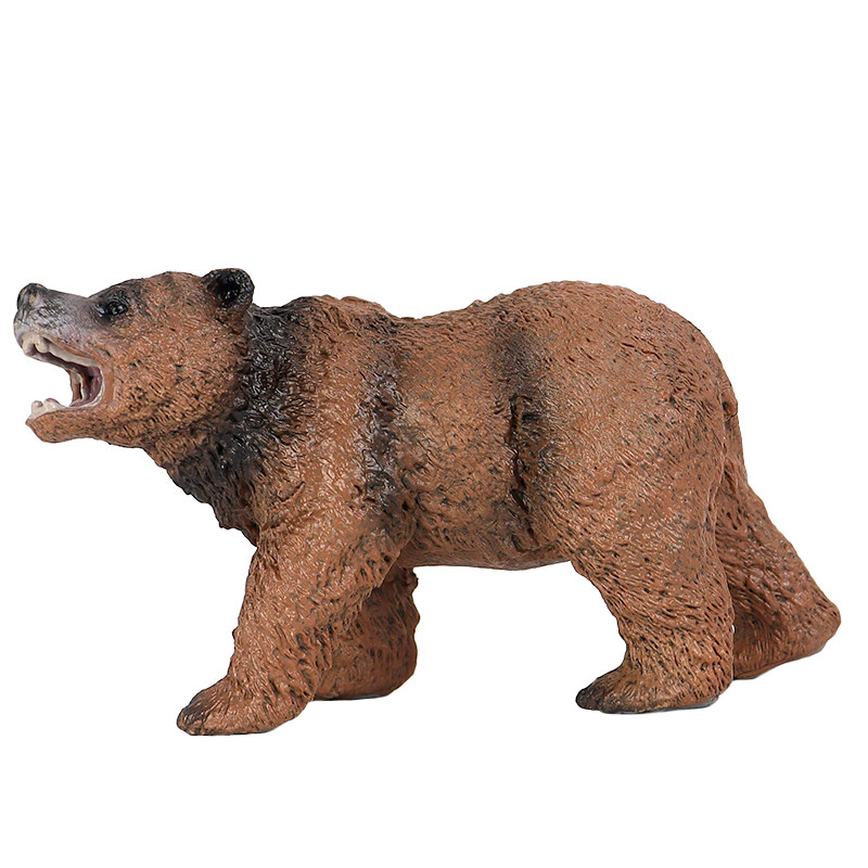 仿真棕熊玩具模型野生动物静态狗熊塑胶实心装饰仿真