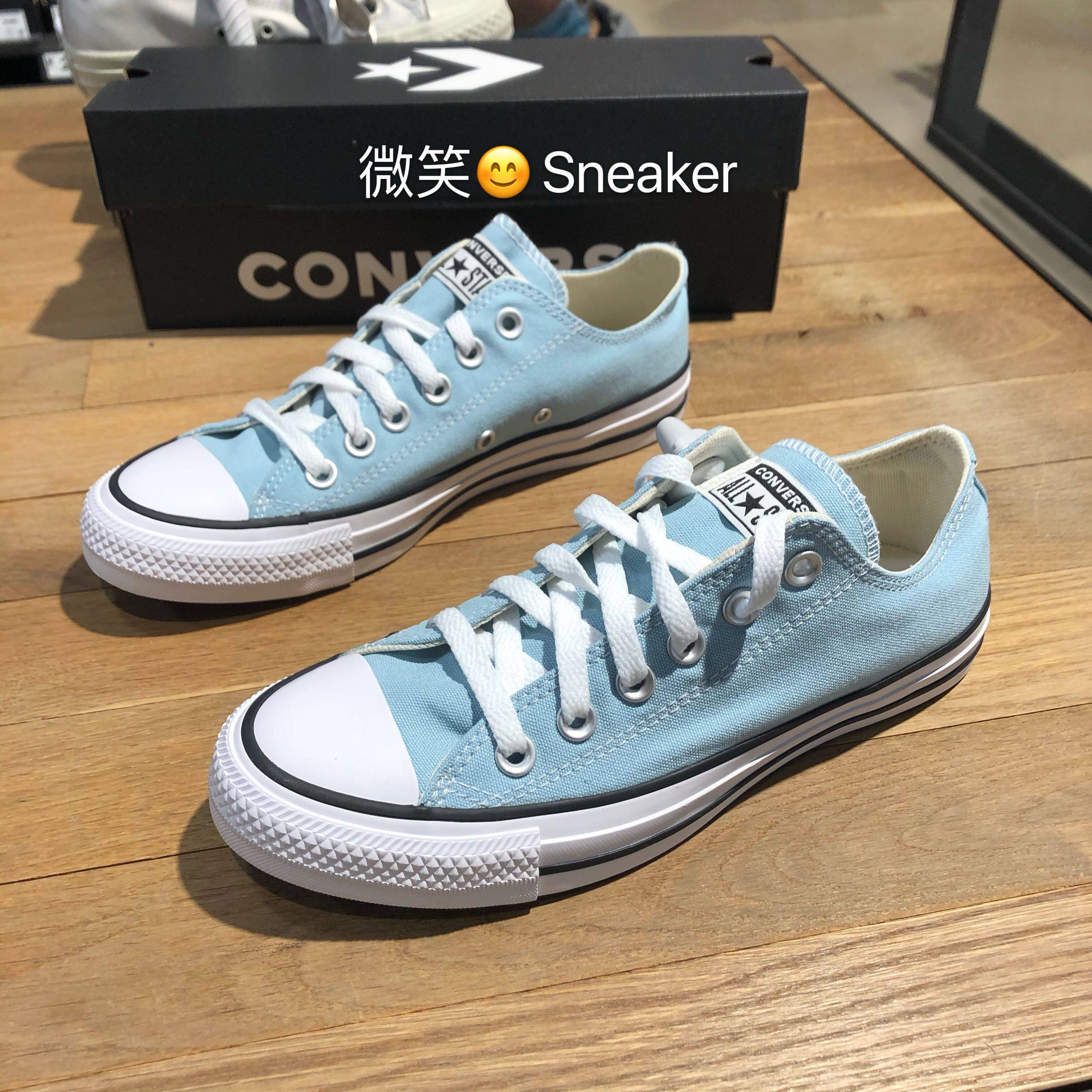 匡威2019春夏新款allstar蓝色经典情侣低帮休闲帆布鞋