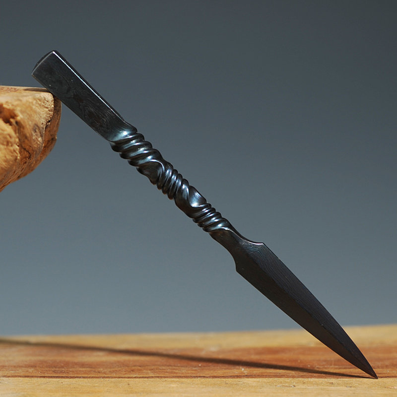 容山堂 银茶刀 手工普洱开茶刀鹦鹉黑茶砖茶针茶锥功夫茶具配件