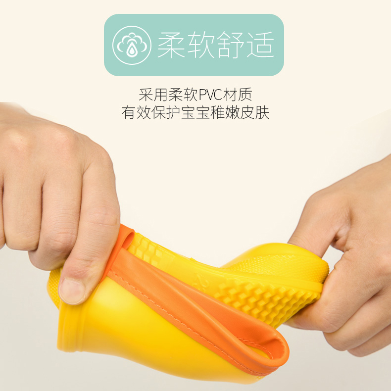 儿童雨鞋男童水鞋幼儿加绒防滑防水女童胶鞋小孩大童水靴宝宝雨靴 - 图1