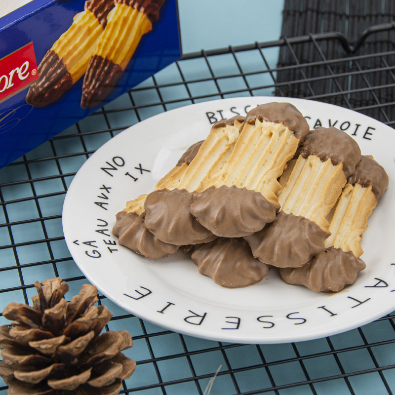 tresordore金莎巧克力休闲长舌曲奇饼干140g办公室点心曲奇饼干