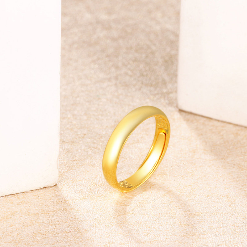 潮宏基珠宝 洞天黄金戒指环足金女戒活圈口戒指女 计价 - 潮宏基珠宝