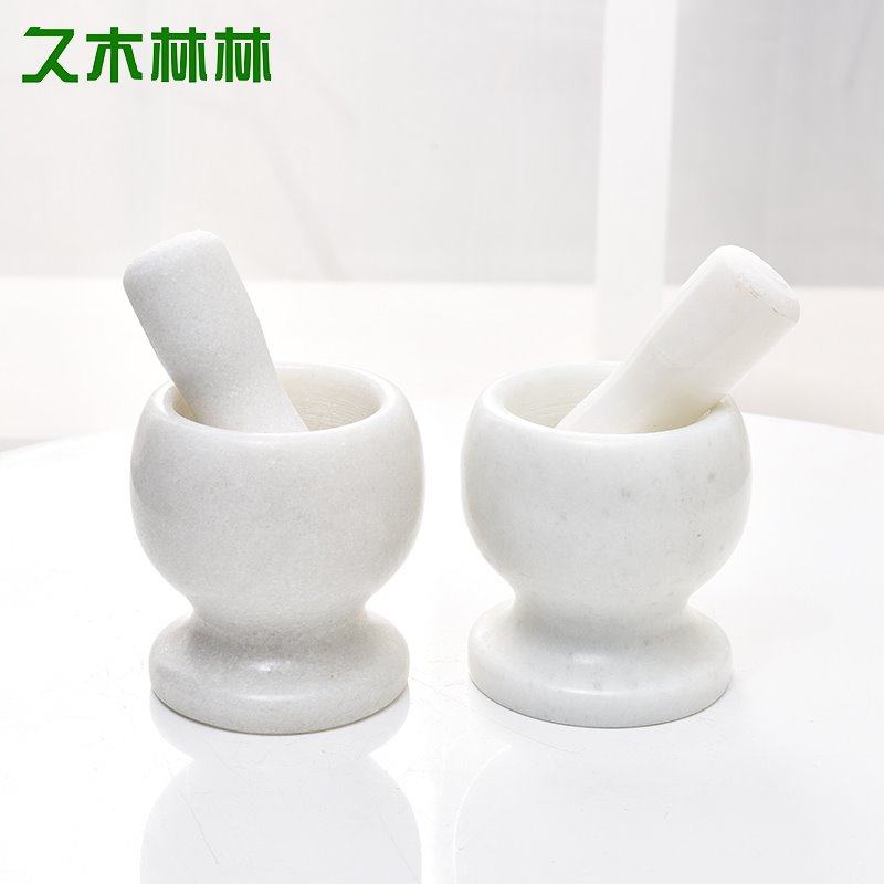 钵大理石舂臼蒜青石碎碗精品研钵器材罐研磨桶捣药药器捣碎捣盅缸