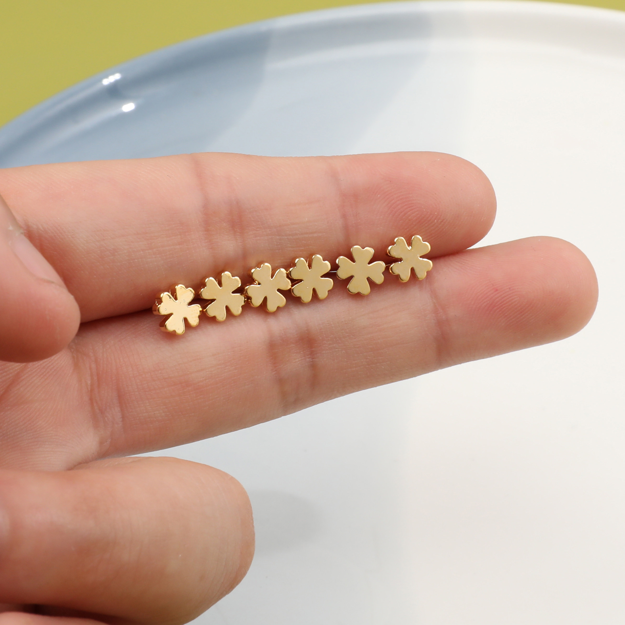 铜镀真金花朵蝴蝶星星爱心字针球针diy手工针