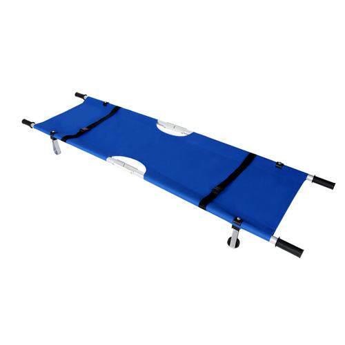 折叠多功能加厚铝合金不锈钢老人单架抬简易担架车带轮其他防护救生装