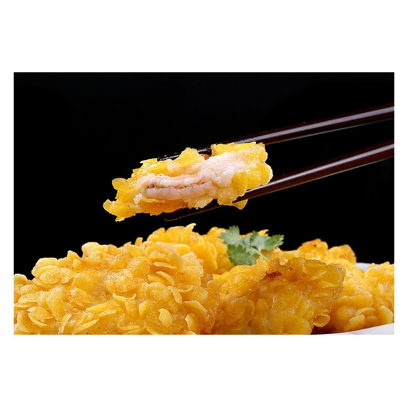 玉米片虾排半成品油炸小吃餐厅特色食材12kg30懒人虾类制品