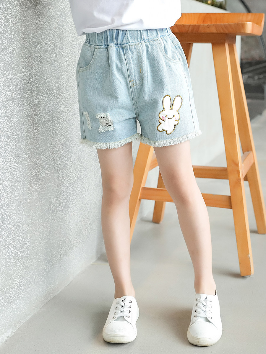 女童短裤夏季薄款宝宝女外穿洋气儿童裤子韩版中大童小女孩牛仔裤