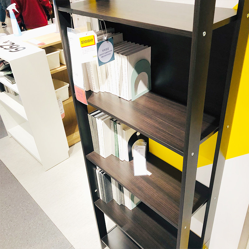 国内宜家代购莱瓦书架书柜褐色收纳置物架简约书架