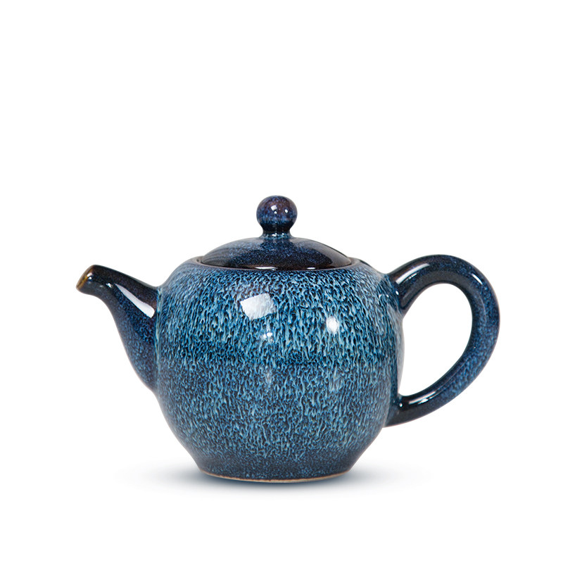 尚福窑变茶壶陶瓷复古古风泡茶家用办公天目茶壶