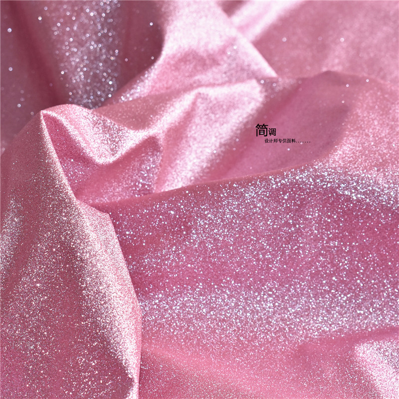 闪光舞台西装布西装背景婚庆亮片烫金梦幻粉色海绵垫