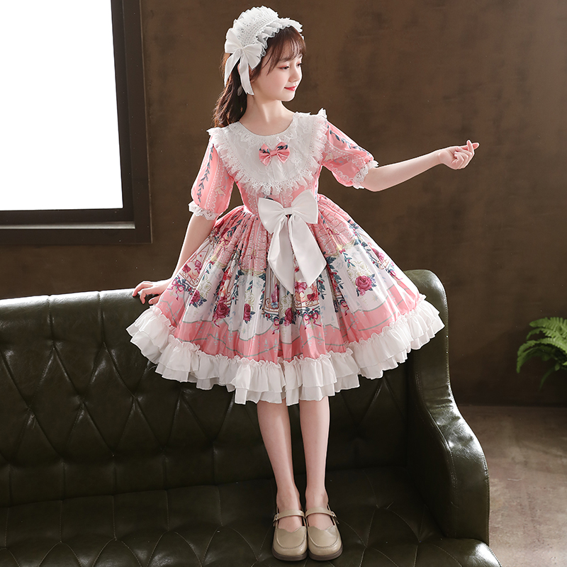 女童洛丽塔连衣裙春秋儿童迪士尼公主lolita长袖洋装萝莉塔连衣裙