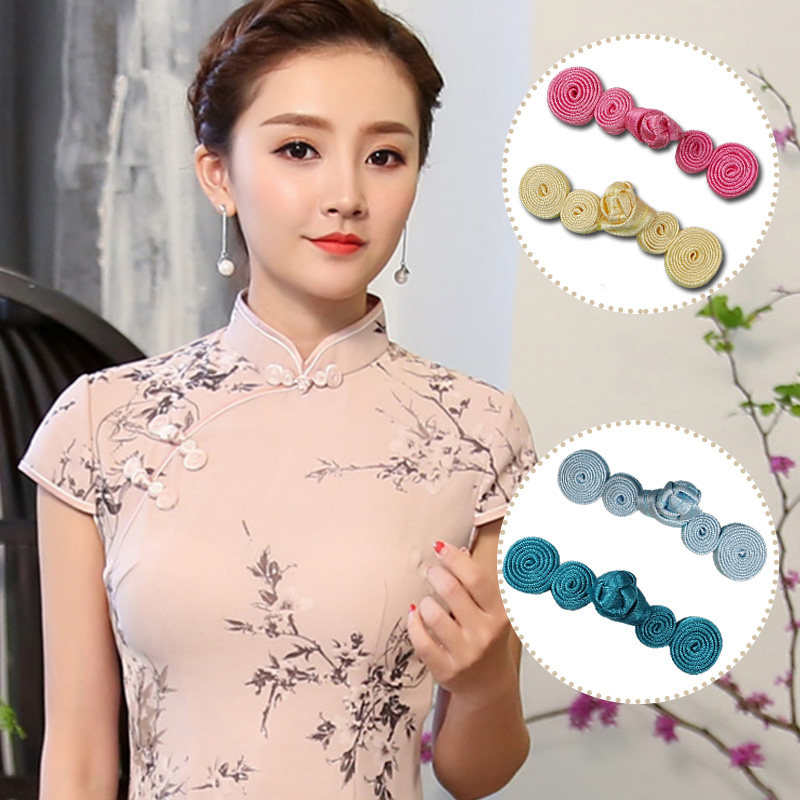 旗袍盘扣唐装禾服汉服葫芦手工色丁布扣礼盒纽扣