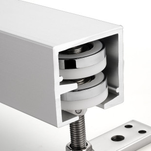 折叠门万向吊轮 木门滑轮活动门隔断门推拉门酒店移门滑轨吊轨轨-领券