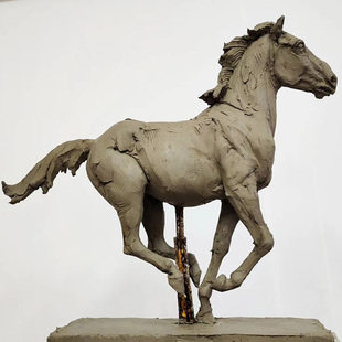 定制仿真小型办公室白骏马雕塑动物玻璃钢雕像小品景观桌面摆件