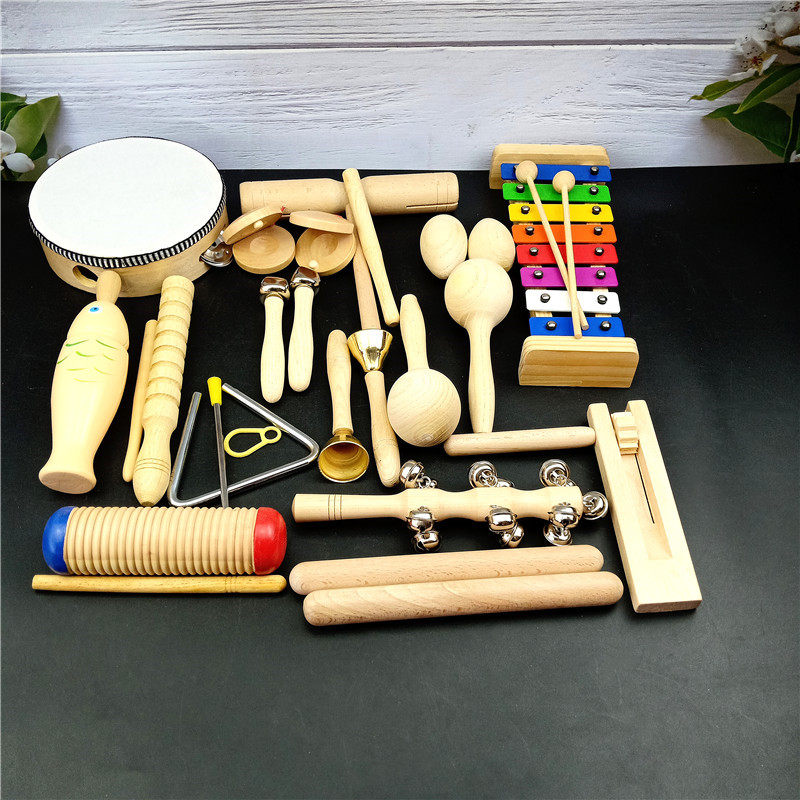 奥尔夫打击击鼓音乐乐器幼儿园教具响板三角铁碰钟打击乐器