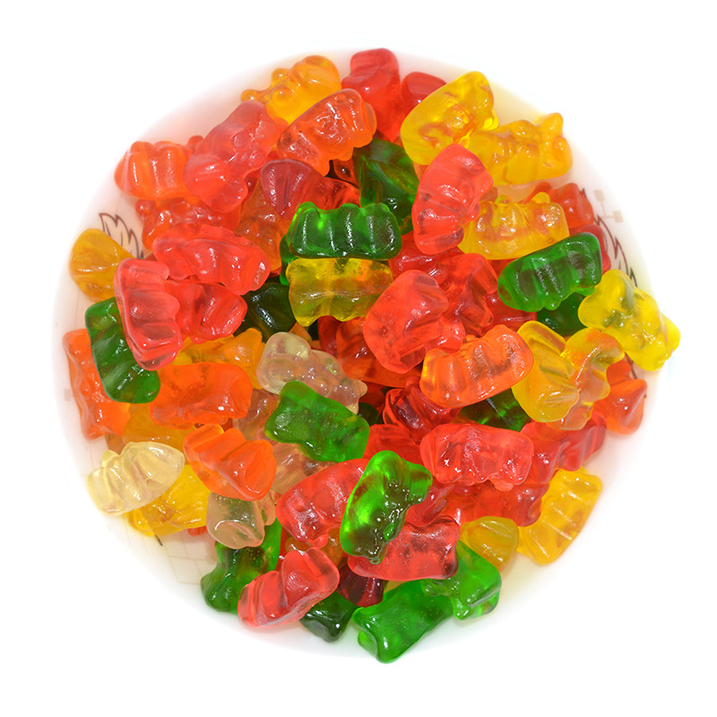 德国口力迷你迷你熊熊仔橡皮糖彩色果汁qq糖水糖果