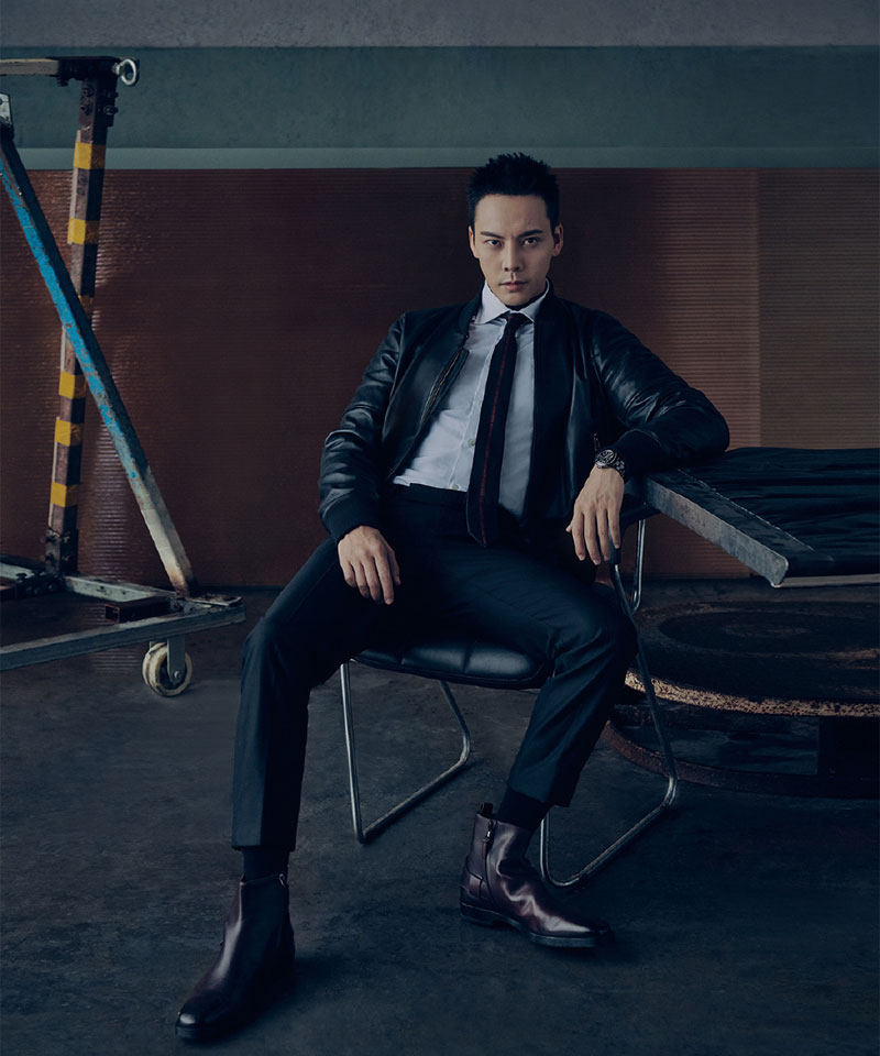 风暴陈伟霆同款皮夹克外套韩版棒球时尚男装皮衣皮衣