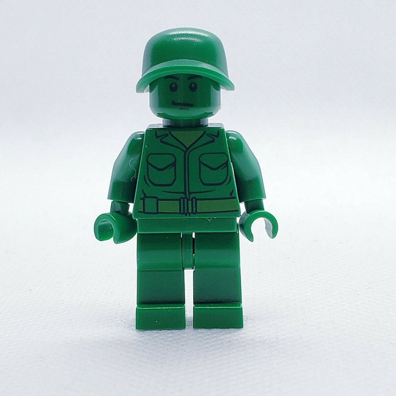 乐高lego玩具总动员人仔toy001绿色兵人配件塑料积木