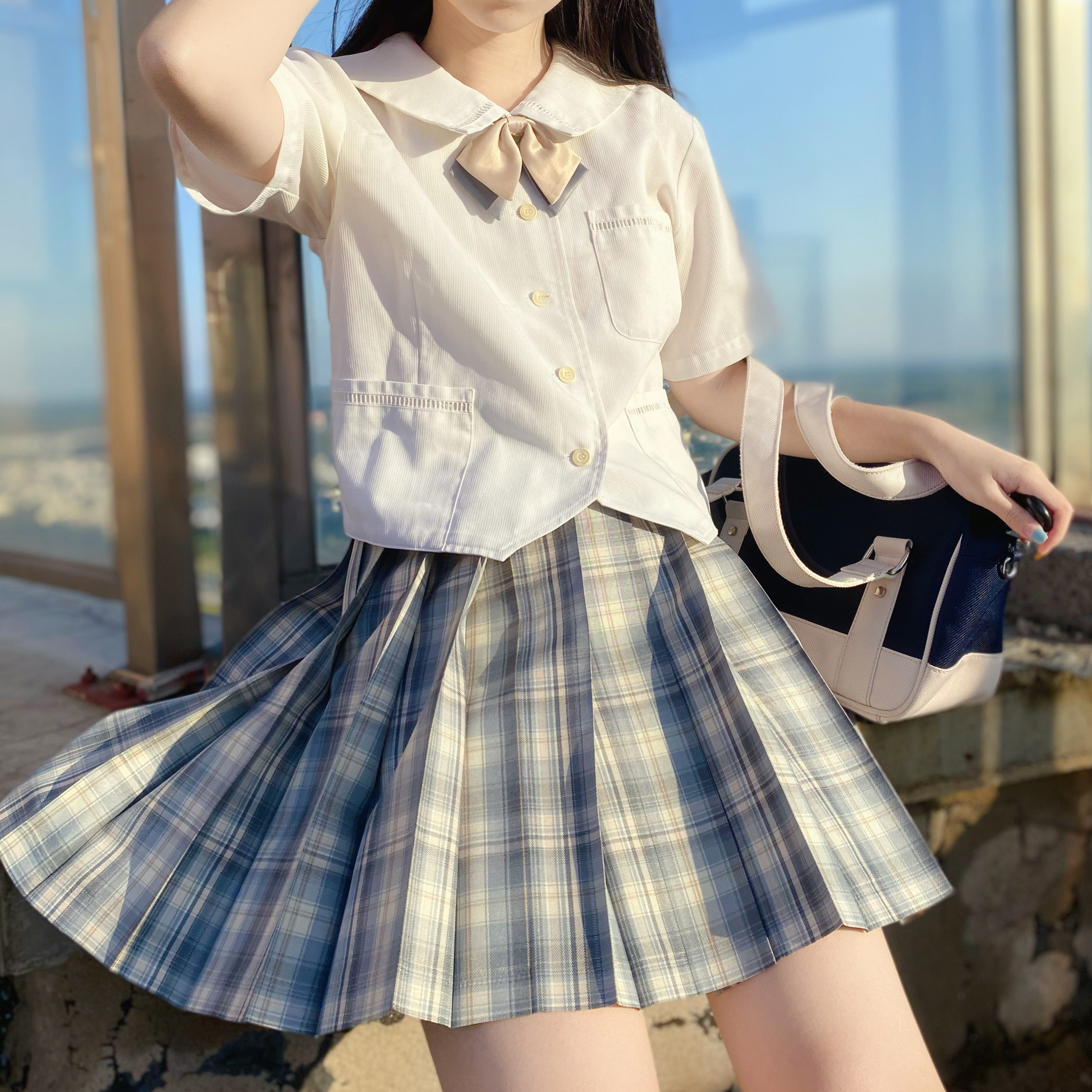 嫷妹现货掉落清池原创正版制服短裙百褶裙jk半身裙