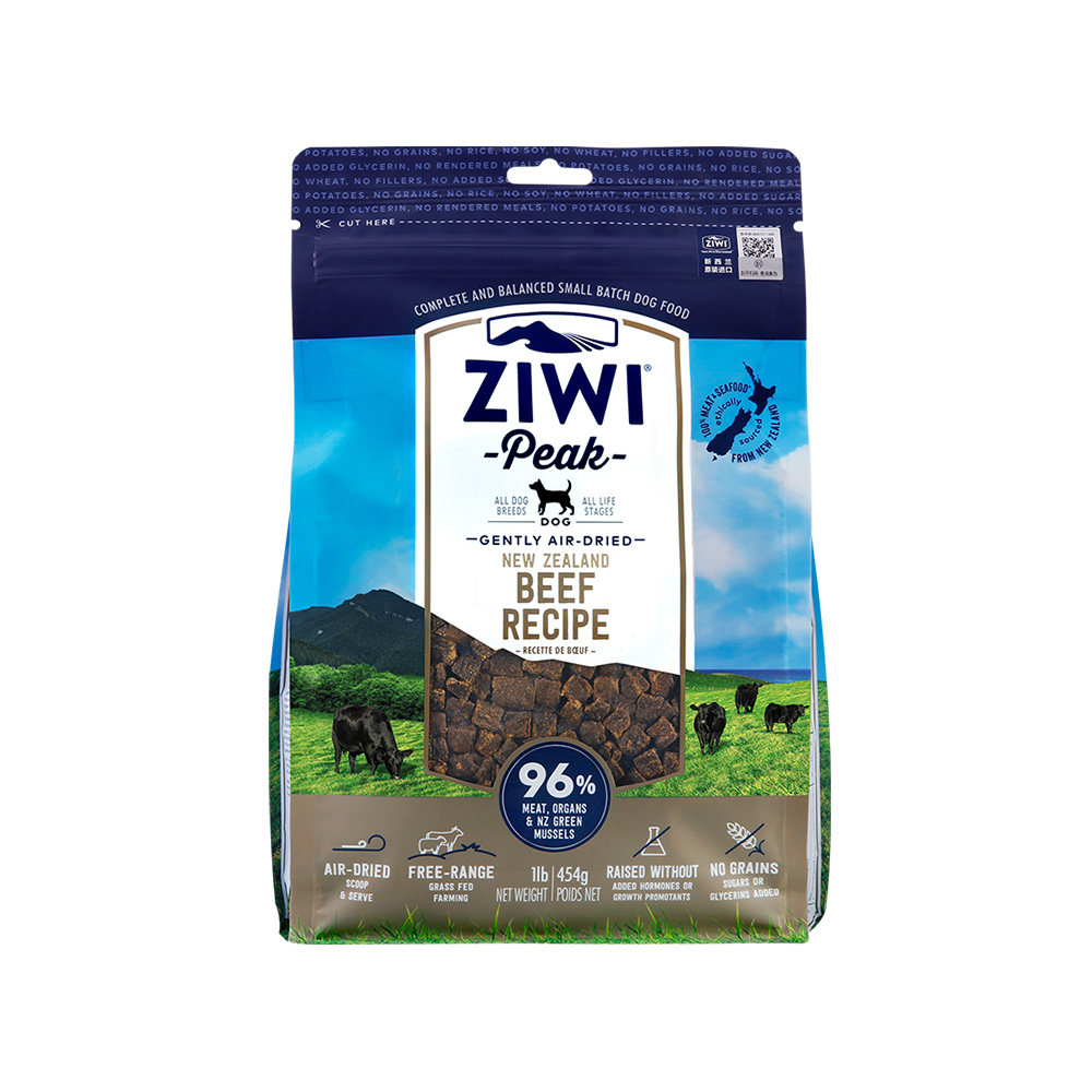 ziwi滋益巅峰风干牛肉狗粮幼犬成犬老犬全阶犬犬主粮