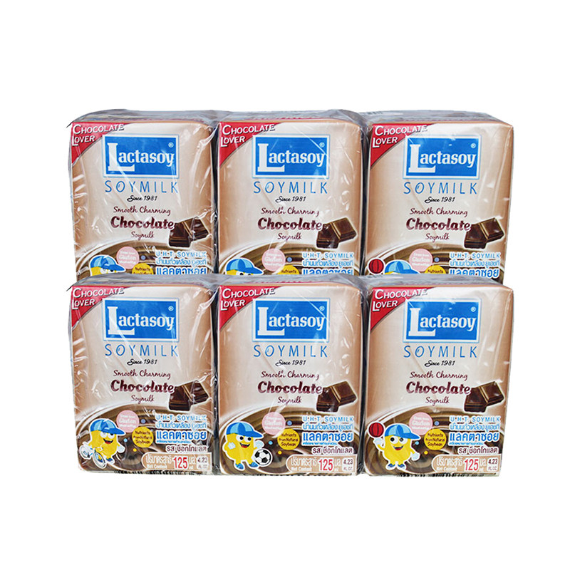 【直营】泰国进口 力大狮巧克力风味豆奶 125ml*6盒 营养早餐奶