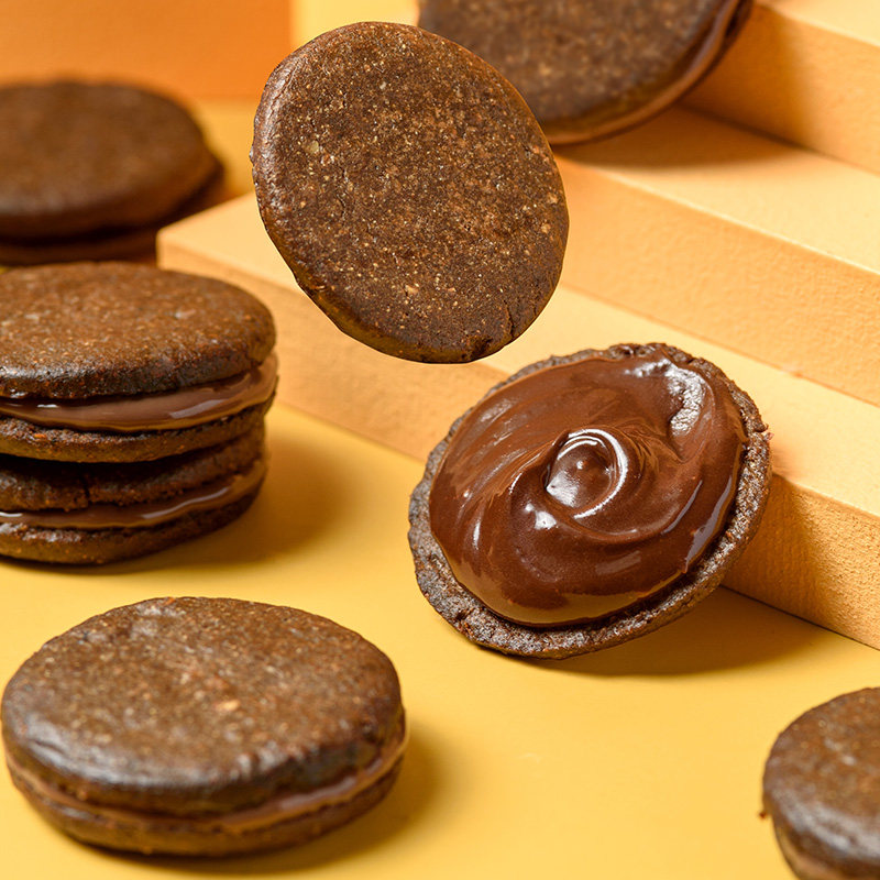 卜珂巧克力夹心曲奇软心饼干500g盒装休闲网红夹心饼干