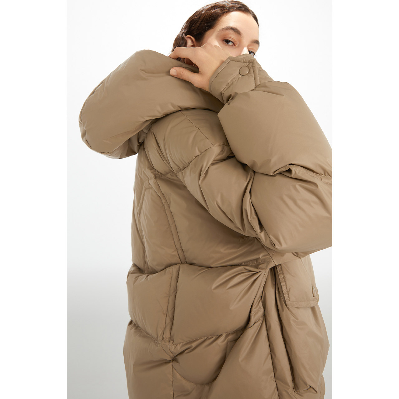 商场同款mm麦檬2020年新款冬装连帽白鸭绒加厚羽绒服女5ba180491q