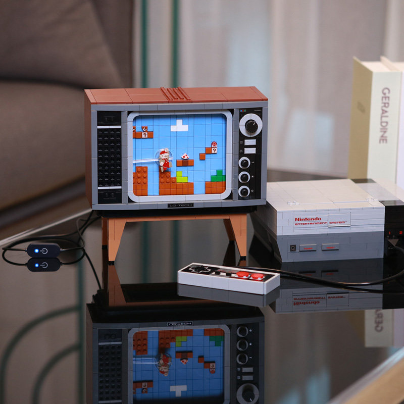 sme适用乐高71374马里奥红白机动力创意玩乐建构