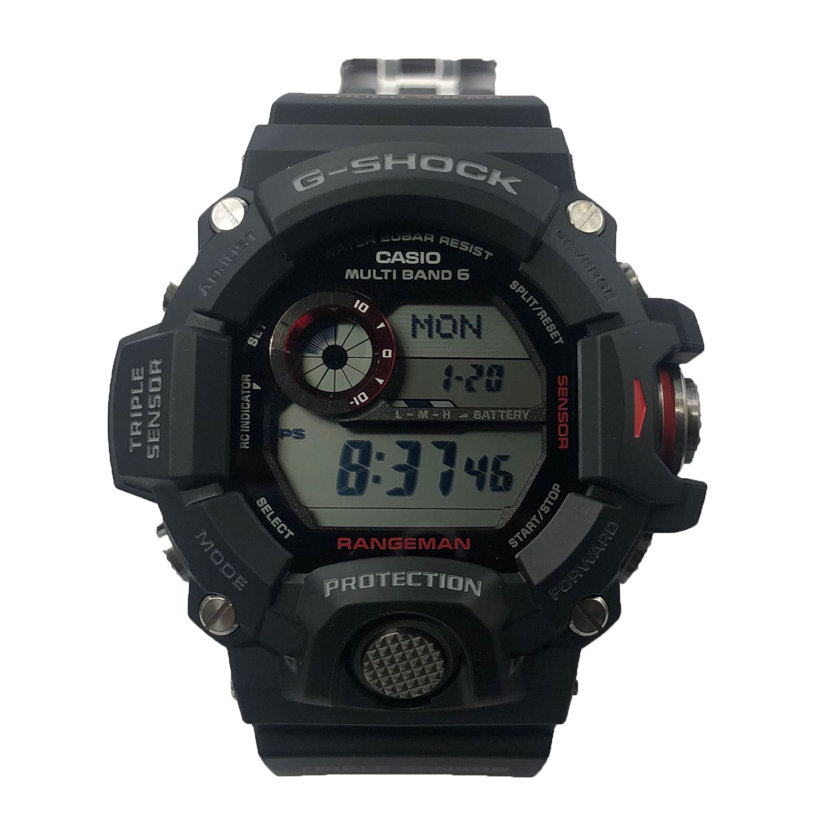 卡西欧g-shock电子表三重感应猫人gw-9400-1太阳能电波表高度温度