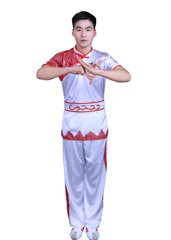 武术服装刺绣绣龙云图男女长袖短袖练功服武太极服