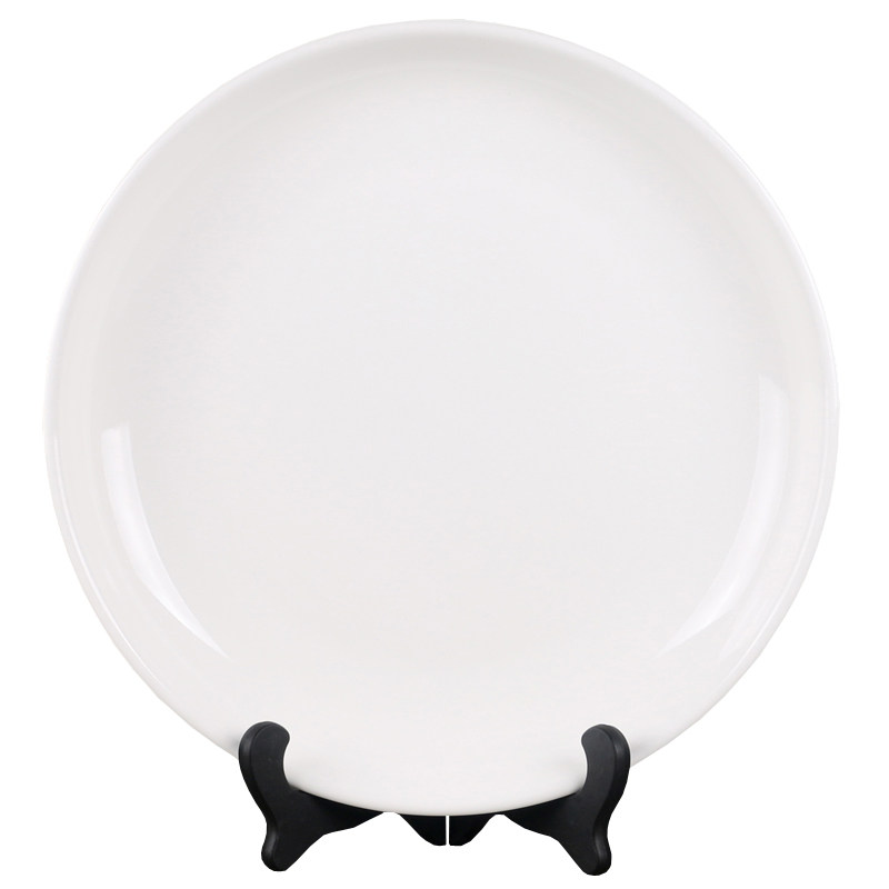 1个陶瓷厚边圆盘家用大盘子饭馆酒店餐厅910111214英寸盘