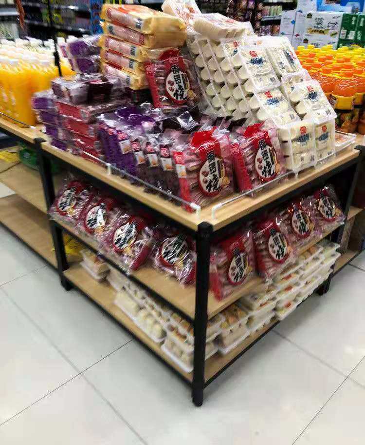 超市促销台堆头货架三层地堆牛奶奶油粮油展示架水果架