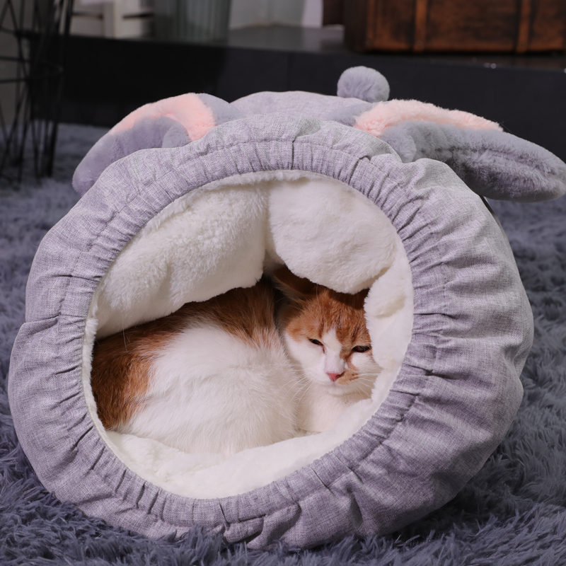猫猫睡觉猫窝冬季保暖睡袋封闭式房子深度睡眠隧道窝