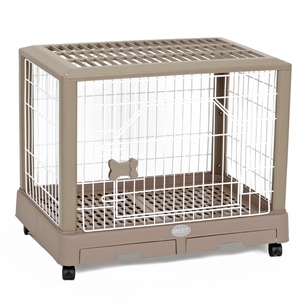 meet宠物猫咪狗狗笼子泰迪比熊贵宾小型犬围栏室内带厕所托盘狗窝