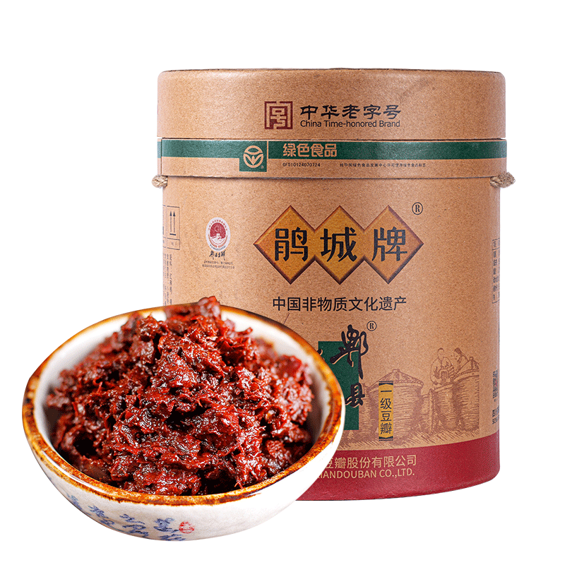 鹃城牌郫县豆瓣酱一级豆瓣桶装15kg调料商用大包装正宗一年酿