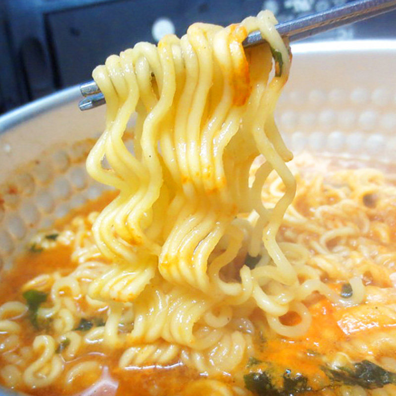 韩国进口农心安城汤面125g*5袋 网红速食面煮面 方便面微辣辛拉面