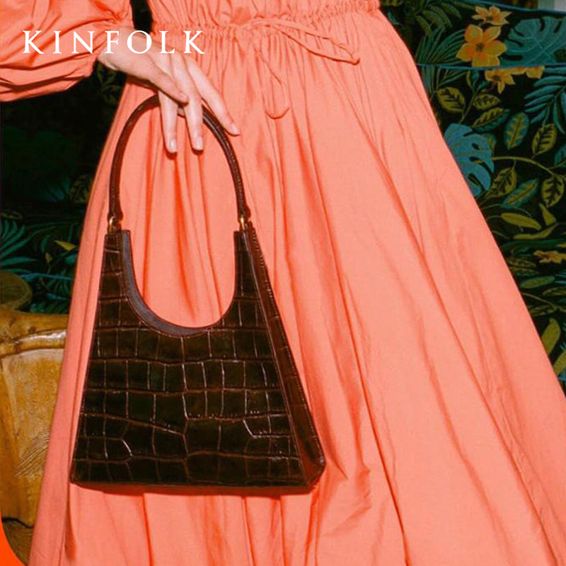 【女士包袋】小众savi同款包包2020新款潮鳄鱼纹单肩手提