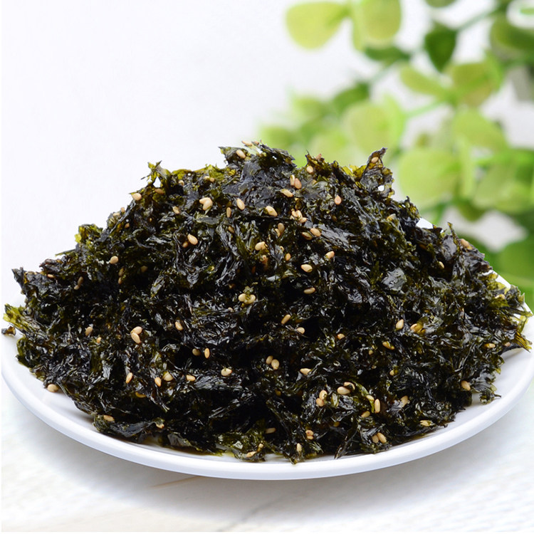 九日进口零食橄榄油炒海苔碎紫菜即食芝麻拌饭韩国炸海苔