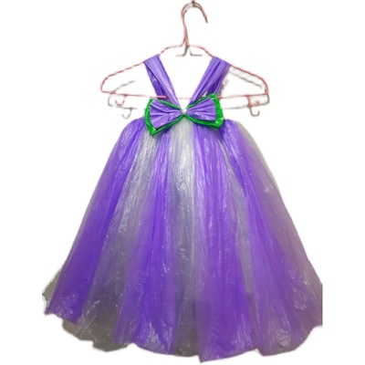 儿童环保时装秀幼儿园表演服女孩走秀服装亲子手工自制diy材料