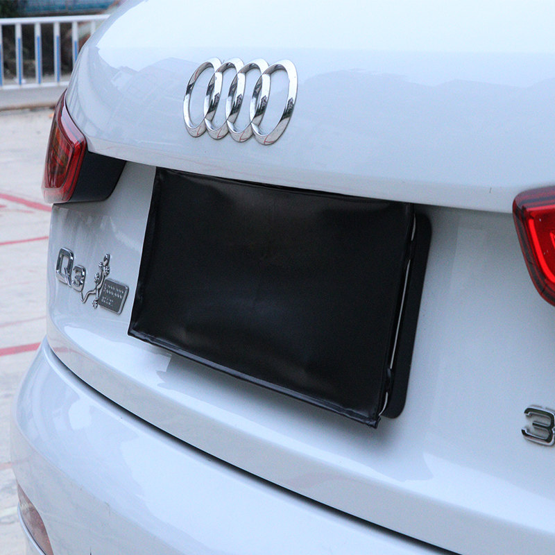 汽车牌照套防尘防晒防水车牌罩个性定制车牌遮挡罩加厚皮革车标志