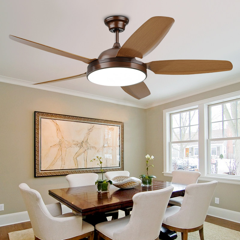 吊扇风扇美式餐厅客厅家用带led简约欧式复古吊扇