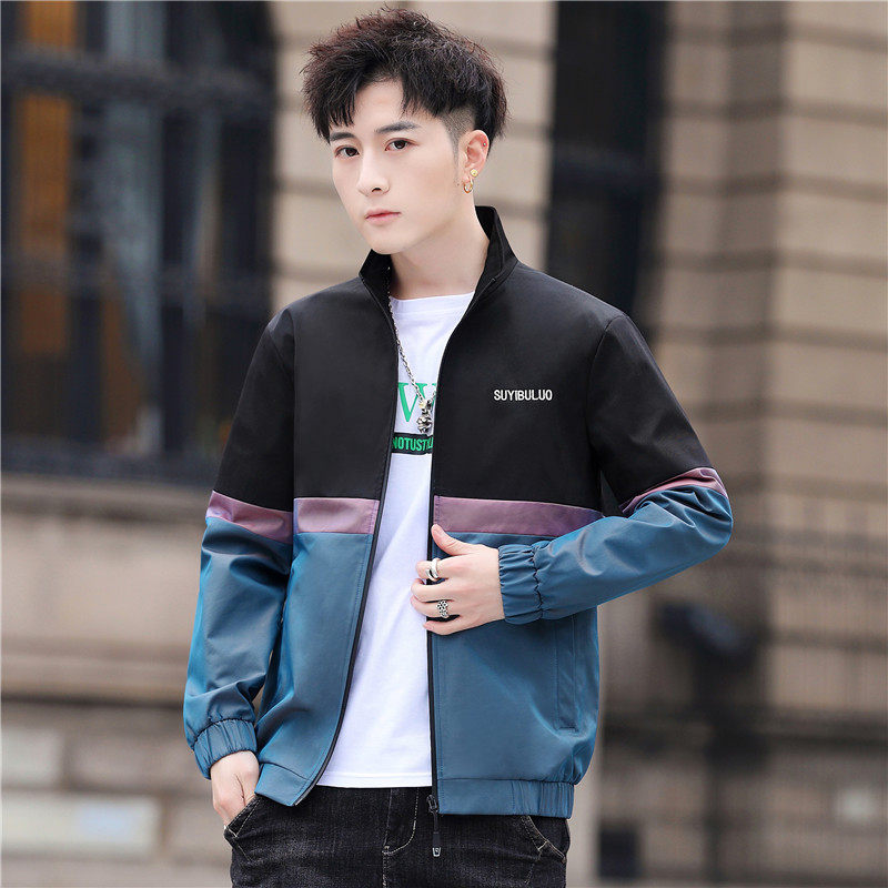 青少年靓仔衣服秋季学生小人帅哥17岁外套男孩夹克