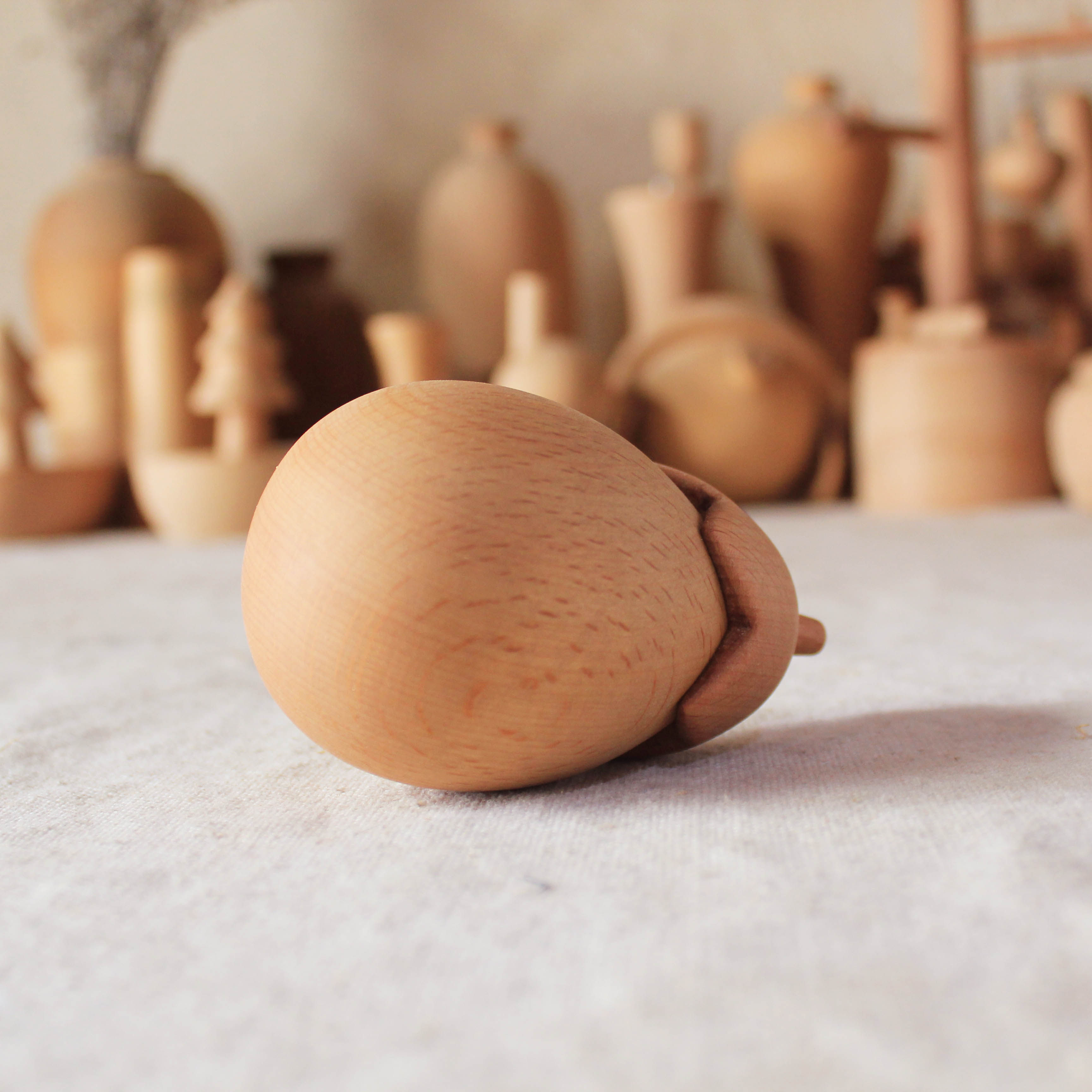 如一手工实木茄子牙签盒原创趣味设计牙签筒自由摆放增加生活乐趣